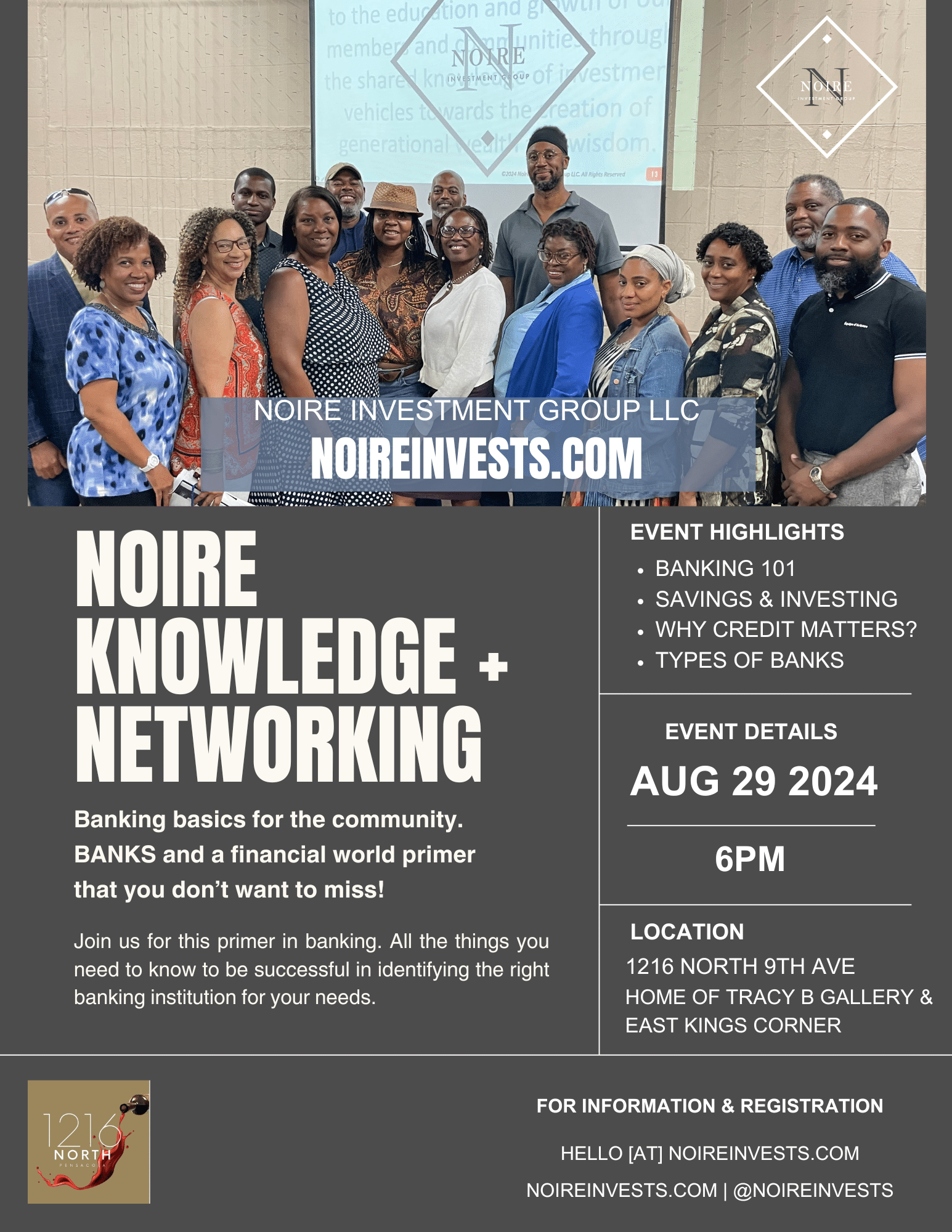 Noire Investment Club Knowledge + Networking Aug 29th 2024